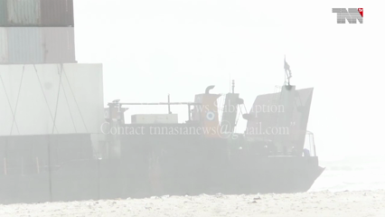 Karachi- unable to remove the ship from the sand, Operations Department 