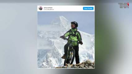 Skrdu- Pakistani cyclist Samar Khan set a unique record by cycling to the K2 Base Camp