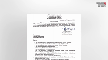 Islamabad- Cabinet approves names of Rao Sardar as Punjab IG, Kamran Ali Afzal as Chief Secretary 