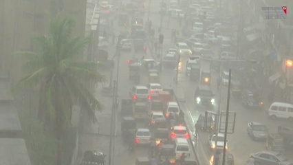 Weather in Karachi became pleasant due to heavy rains with winds
