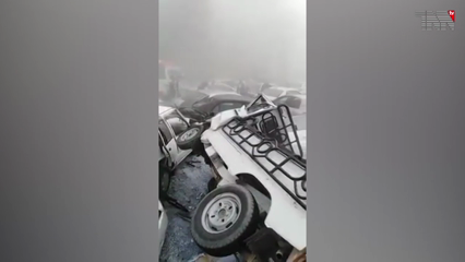 Sheikhupura - Several vehicles collided on M2 due to heavy fog