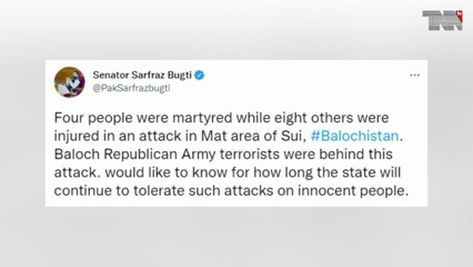 Dera bugti - Four peace force volunteers were killed and eight others were injured in an explosion in Sui area of ​​Dera Bugti.