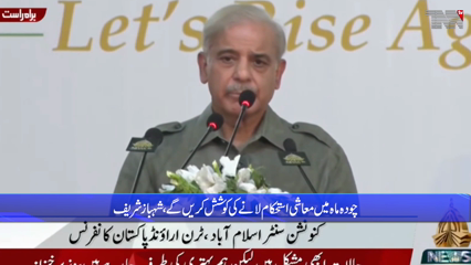 Islamabad- Shehbaz Sahrif vows to take country towards economic stability in next 14 months