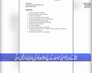 Islamabad- Energy crisis: Markets, shopping malls to close by 9pm in Islamabad