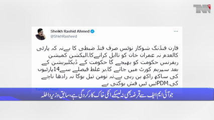 Rawalpindi- ECP notice is not about Imran Khan's disqualification but about confiscation of funds, says Sheikh Rasheed